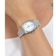Emporio Armani Federica Mother of Pearl Dial Silver Steel Strap Watch For Women - AR11557