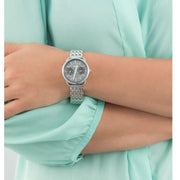 Fossil Tailor Mother of Pearl Black Dial Silver Steel Strap Watch for Women - ES3911