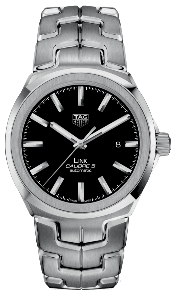 Tag Heuer Link Quartz Black Dial Silver Steel Strap Watch for Women - WBC2110.BA0603