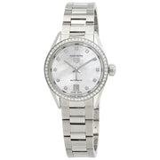 Tag Heuer Carrera Date Diamonds Mother of Pearl Dial Silver Steel Strap Watch for Women - WBN2414.BA0621