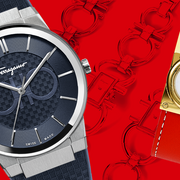 Salvatore Ferragamo Sapphire Blue Dial Blue Rubber Strap Watch for Men - SFHP00120