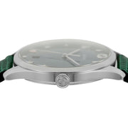 Gucci G-Timeless Green Mother of Pearl Dial Green Leather Strap Watch For Women - YA126585