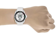 Gucci Dive Tiger White Dial White Rubber Strap Watch For Men - YA136329