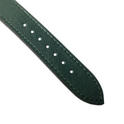 Gucci Grip Silver Dial Green Leather Strap Unisex Watch - YA157412