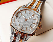 Bulova Phantom Crystal Silver Dial Two Tone Steel Strap Watch for Men - 98B324