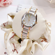 Tissot T Wave Mother of Pearl Dial Two Tone Steel Strap Watch for Women - T023.210.22.117.00