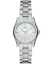 Emporio Armani Federica Mother of Pearl Dial Silver Steel Strap Watch For Women - AR11557