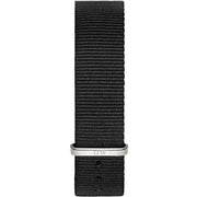 Daniel Wellington Dapper Cornwall White Dial Black Nylon Strap Watch for Women - DW00100264