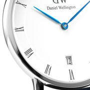 Daniel Wellington Dapper Cornwall White Dial Black Nylon Strap Watch for Women - DW00100264