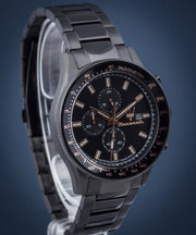 Maserati SFIDA Chronograph Black Dial Black Steel Strap Watch For Men - R8873640011