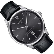 Tissot Chemin Des Tourelles Powermatic 80 Black Dial Black Leather Strap Watch For Men - T099.407.16.447.00