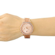 Michael Kors Brinkley Rose Gold Dial Rose Gold Steel Strap Watch for Women - MK6204
